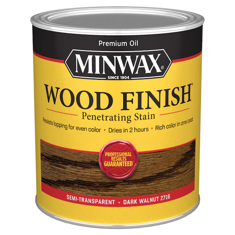 Minwax  Wood Finish Oil-Based Dark Walnut Semi-Transparent Interior Stain (1-Quart)