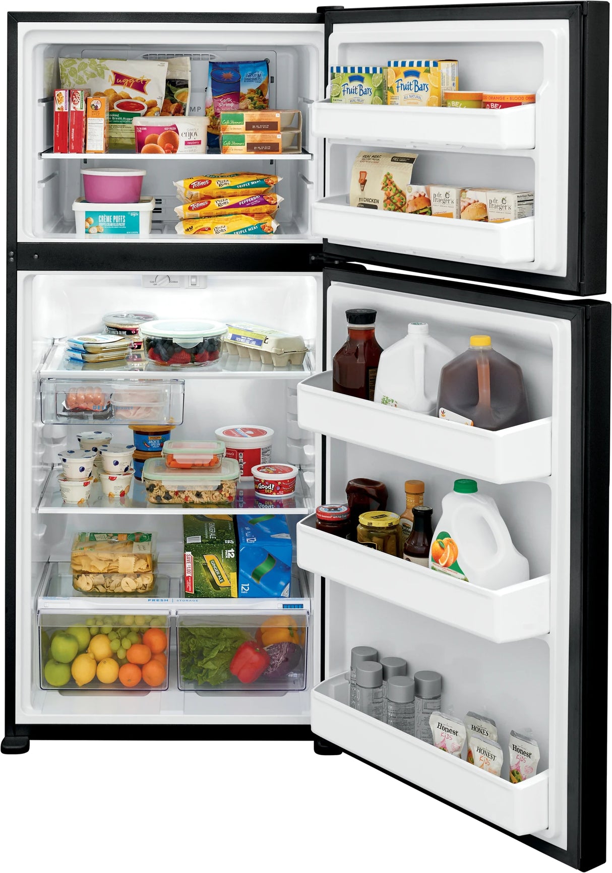 Frigidaire Refrigerador de estante de vidrio con congelador superior d –  Saber Sales & Service