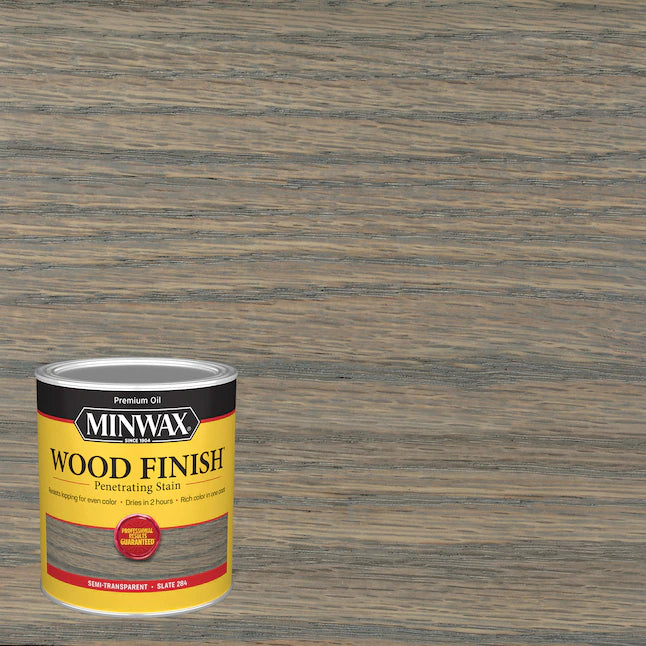 Tinte interior semitransparente de pizarra a base de aceite para acabado de madera Minwax (1 cuarto de galón)