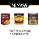Tinte interior semitransparente negro verdadero a base de aceite para acabado de madera Minwax (1 cuarto de galón)