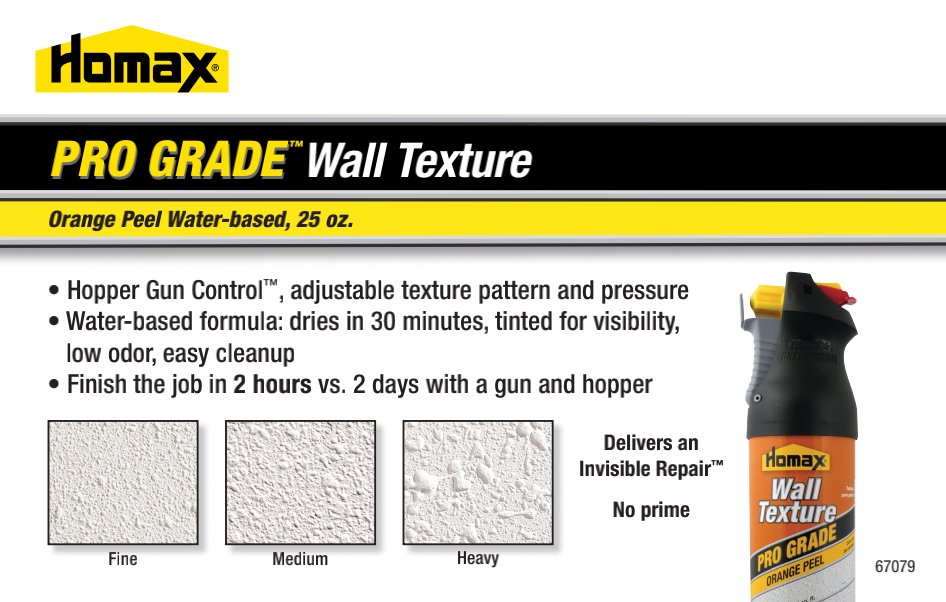 Homax Pro Grade 25-oz getöntes/weißes Orangenschalen-Wandtexturspray auf Wasserbasis