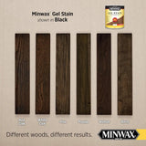Minwax Gel-Beize, schwarzer, halbtransparenter Innenbeize auf Ölbasis (1 Quart)