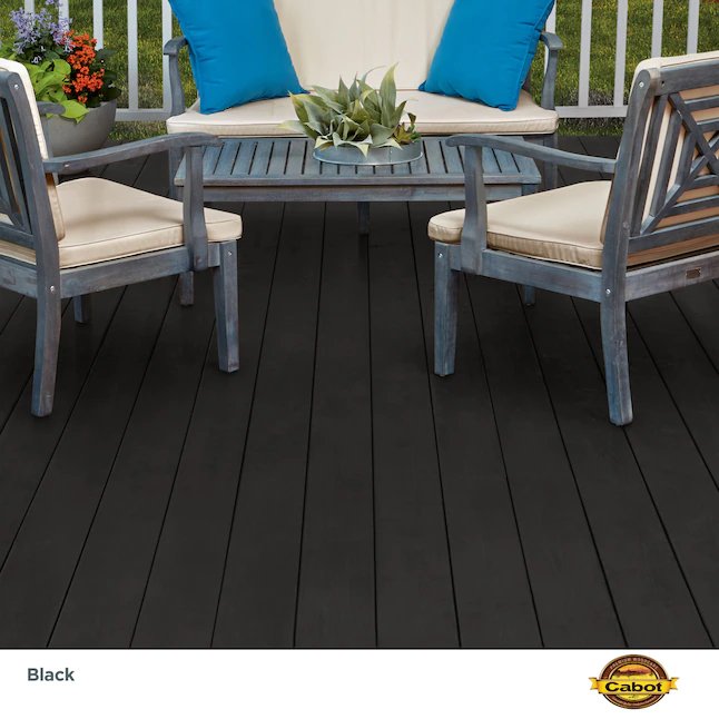 Cabot  Black Solid Exterior Wood Stain and Sealer (1-Gallon)