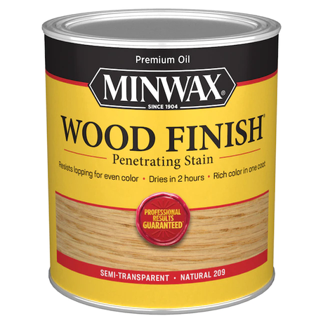 Minwax Wood Finish Ölbasierter, natürlicher, halbtransparenter Innenbeize (1 Quart)