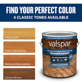 Valspar® Pre-tinted Honey Gold Tinte y sellador para madera exterior transparente (1 galón)