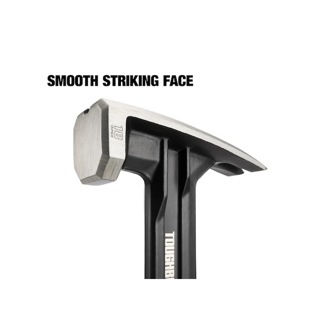 TOUGHBUILT 18-oz Smooth Face Steel Head Rubber Rip Framing Hammer ...
