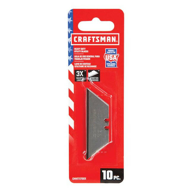 CRAFTSMAN Carbon Steel 3/4-in Utility Razor Blade(10-Pack) – Saber ...