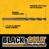 DeWalt 21-Piece Assorted Black and Gold Coated Hss Twist Drill Bit Set