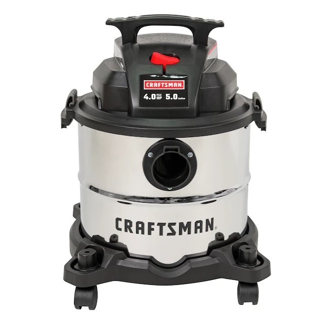 CRAFTSMAN® Aspiradora para taller en seco/mojado con cable de 5 galones y 4 HP con accesorios incluidos 