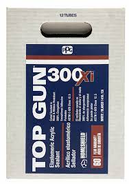 TOP GUN® 300XI Elastomeres, silikonisiertes Acryldichtmittel (10,1 Unzen, Weiß) 