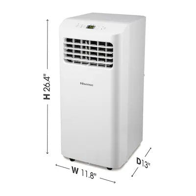 Hisense 5000-BTU DOE 115-Volt-weiße belüftete tragbare Klimaanlage kühlt unter 299 Quadratfuß
