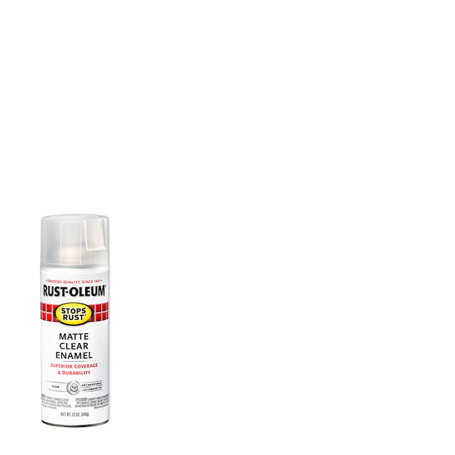 Rust-Oleum  Stops Rust Matte Clear Spray Paint (NET WT. 12-oz)