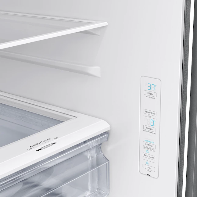 Refrigerador Samsung de 28.2 pies cúbicos con puerta francesa y dispensador de hielo de acero inoxidable