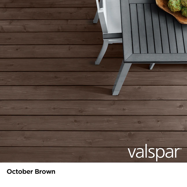 Tinte y sellador para madera exterior semitransparente marrón octubre Valspar® (1 galón)