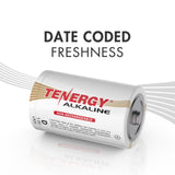 Tenergy High Performance Alkaline D Battery- 2-Pack