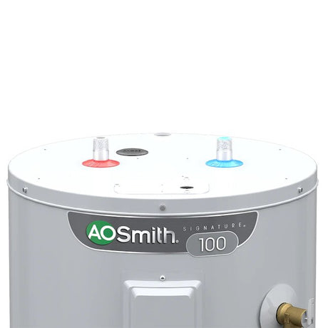 AO Smith Signature 100 Calentador de agua eléctrico de doble elemento de 4500 vatios, corto, de 40 galones, garantía limitada de 6 años