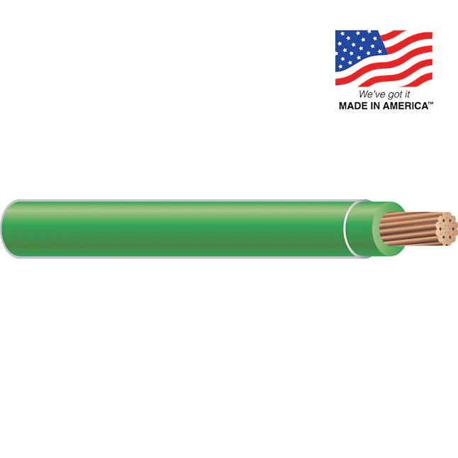 Southwire Cable THHN de cobre verde trenzado 10 AWG de 500 pies
