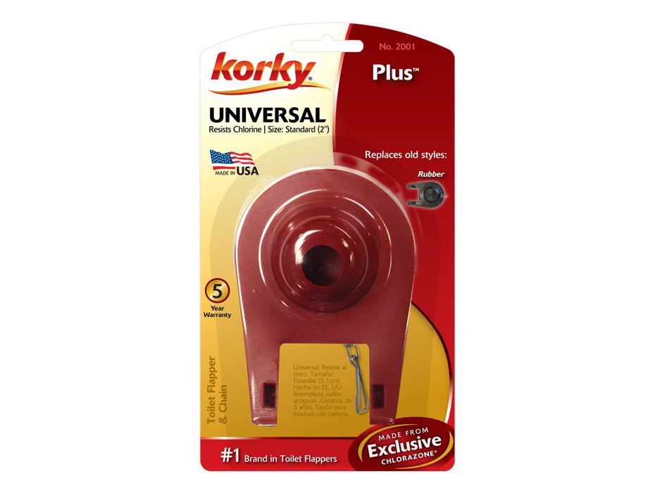Korky Premium 2-Zoll-Gummi-Universal-Toilettenklappe