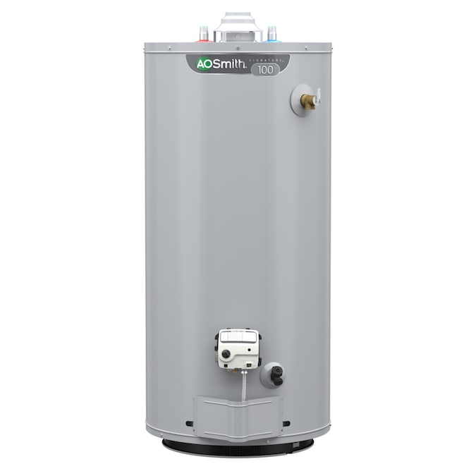 Calentador de agua a gas natural AO Smith Signature 100 de 40 galones, corto, 6 años, limitado, 40000 BTU