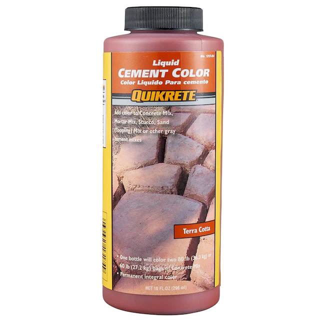 Cemento líquido Quikrete, colorante terracota de 10 onzas líquidas