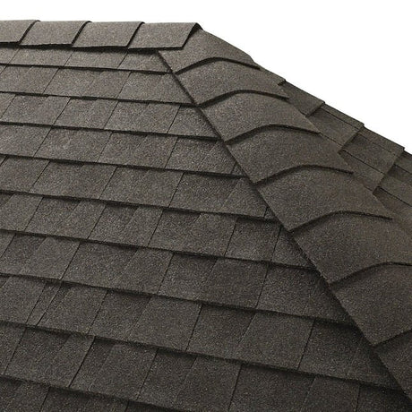 Tejas de techo arquitectónicas laminadas color carbón de GAF Timberline HDZ de 33.33 pies cuadrados