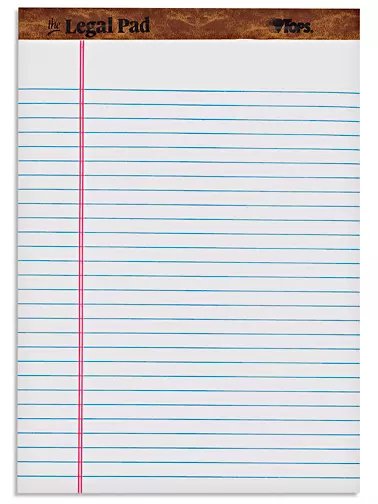 Letter Notepads - 8 1⁄2 x 11 3⁄4", (12-Pack, White)