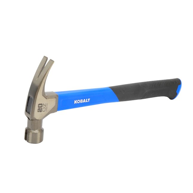 Kobalt 20-oz Smooth Face Steel Head Fiberglass Claw Hammer