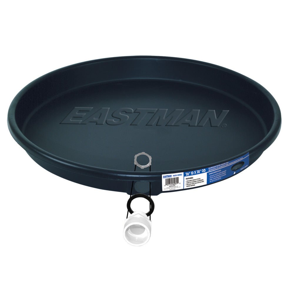 Bandeja de drenaje para calentador de agua Eastman de 26 pulgadas de diámetro interior - Plástico