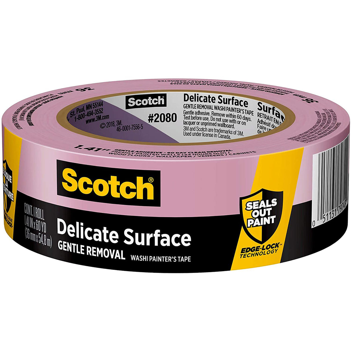 3M Scotch 1.41 in. x 60 yds. Delicate Surface Painter's Tape with Edge-Lock