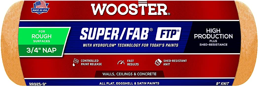 Wooster 9 in. x 3/4 in. Super/Fab Knit Roller Cover