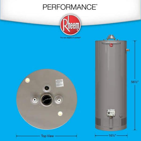 Rheem Performance 29 Gal. Tall 6 Year 32,000 BTU Atmospheric Residential Natural Gas Tank Water Heater