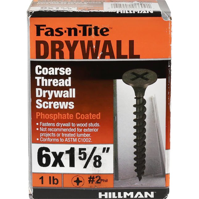 Fas-n-Tite #6 x 1-5/8-in Bugle Coarse Thread Drywall Screws