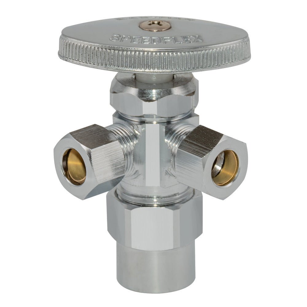 Eastman Dual Outlet Shut-Off Valve – 1/2 in. CPVC x 3/8 in. Comp x 3/8 in. Comp