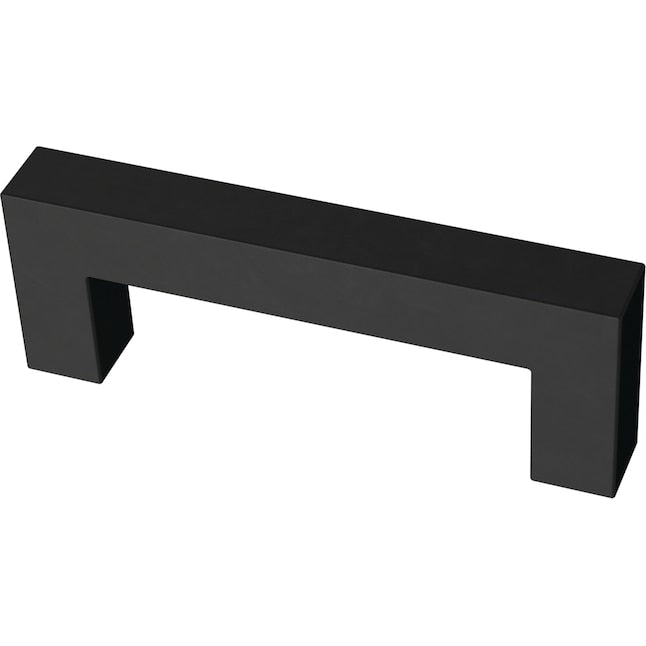 Brainerd Square 3-in Center to Center Matte Black Square Bar Drawer Pulls (4-Pack)