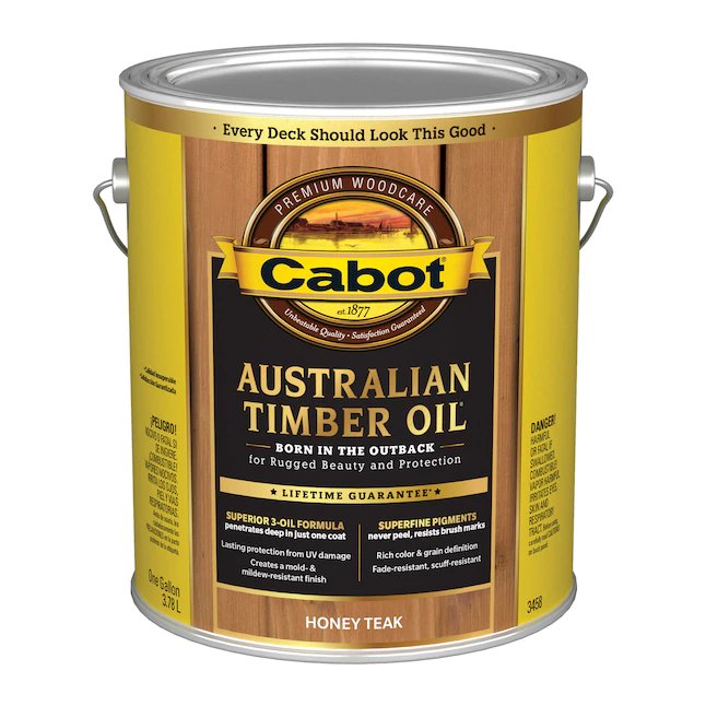 Cabot Australian Timber Oil  Australian Timber Oil Pre-tinted Honey Teak Transparent Exterior Wood Stain and Sealer (1-Gallon)