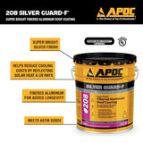 APOC Silver Guard-F Revestimiento de techo reflectante de aluminio de 4.75 galones (garantía)