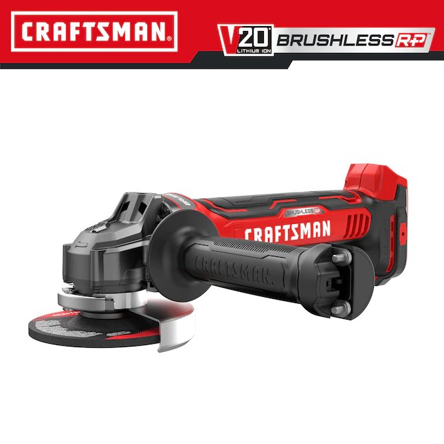 CRAFTSMAN®  V20 RP 4.5-in 20-volt Max Paddle Switch Brushless Cordless Angle Grinder (tool only)