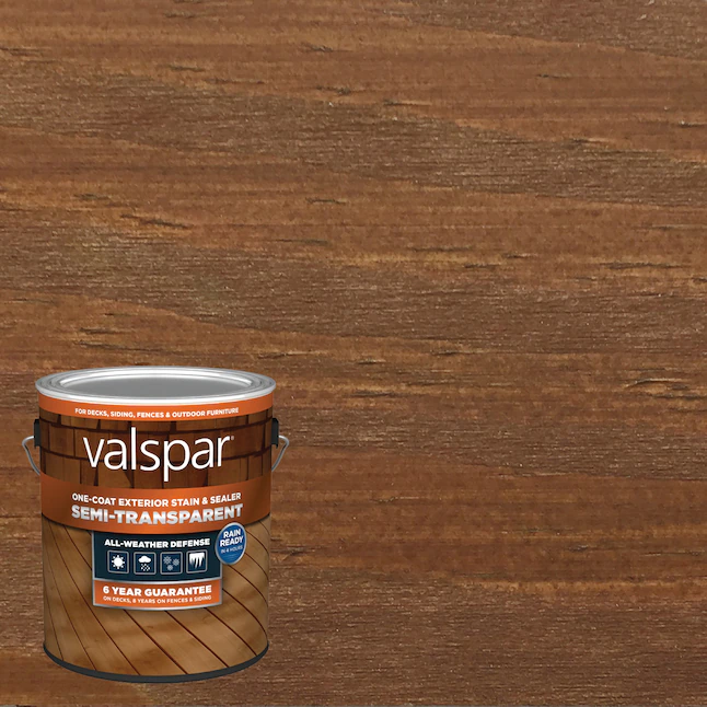 Valspar® Pinebark Halbtransparenter Holzbeize und Versiegeler für den Außenbereich (1 Gallone)