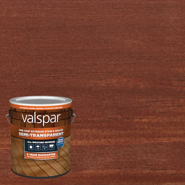 Valspar®  Napa Wine Semi-transparent Exterior Wood Stain and Sealer (1-Gallon)