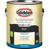 Glidden Fundamentals Grab-N-Go Interior Latex, Semi-Gloss (Black, 1-Gallon)