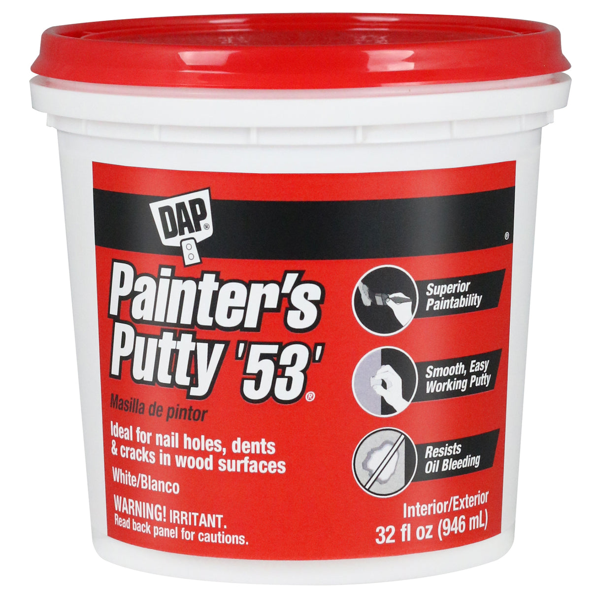 DAP 12244 Painters Putty '53' - 1 Quart (32-fl oz)
