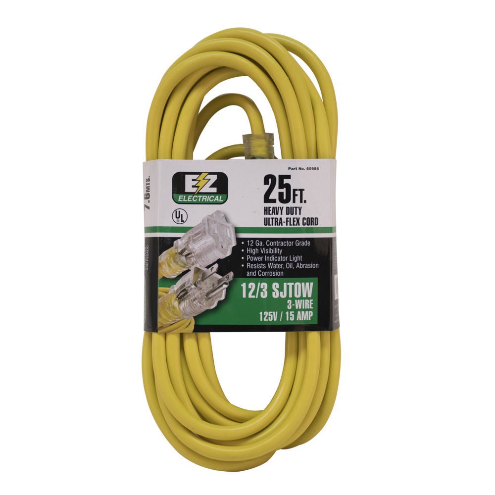 EZ-FLO 25 ft.  Extension Cord with Indicator Light