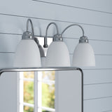 Project Source Wynfield 18.86-in 3-Light Brushed Nickel Traditional Vanity Light