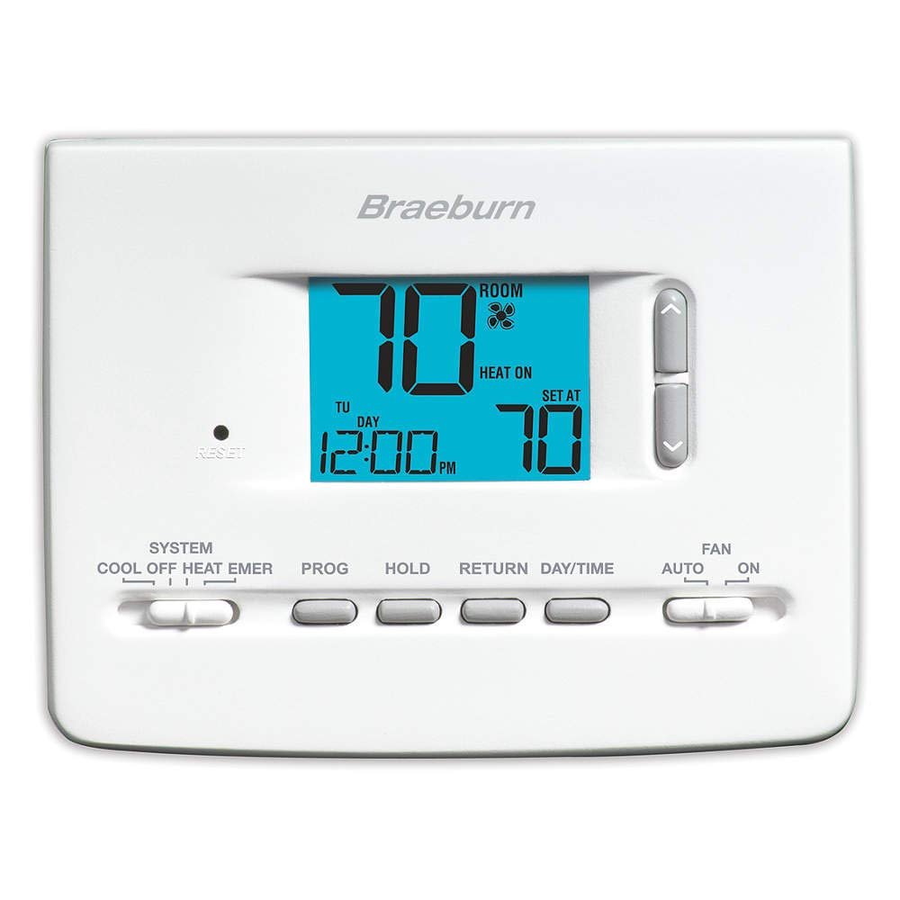 BraeBurn 2220NC Thermostat, 5-2 Day Programmable, 2H/1C