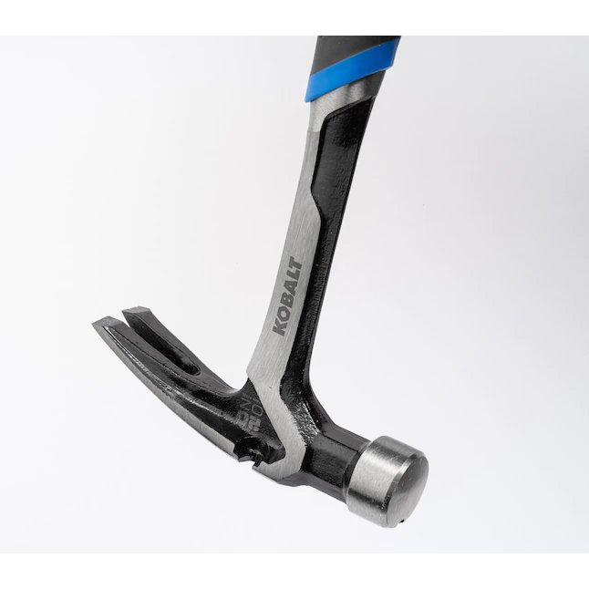 Kobalt 20-Unzen-Stahlklauenhammer mit glattem Schlagkopf und Stahlkopf