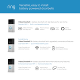 Ring  Video Doorbell 3 - Removable Rechargeable Battery or Hardwired Smart Video Doorbell Camera