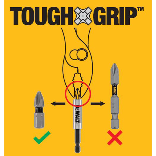 Juego de puntas de destornillador con mango de acero de alta velocidad DeWalt Tough Grip (30 piezas)
