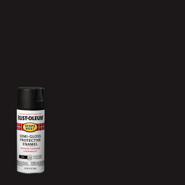 Rust-Oleum  Stops Rust Semi-Gloss Black Spray Paint (NET WT. 12-oz)