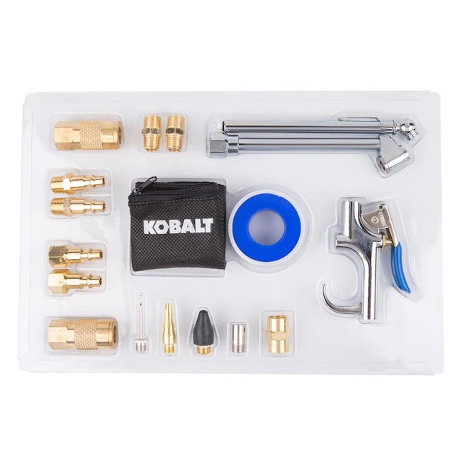 Conjunto de kit de accesorios Kobalt de 18 piezas