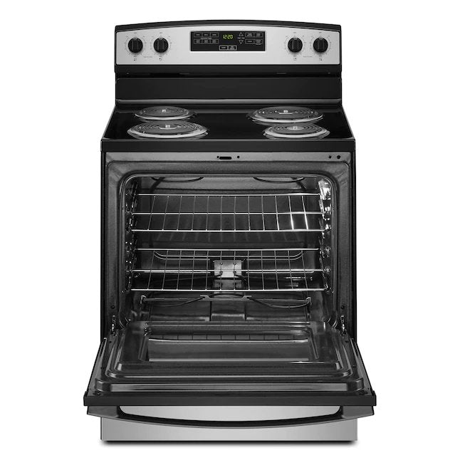 Amana  30-in 4 Elements 4.8-cu ft Freestanding Electric Range (Stainless Steel)